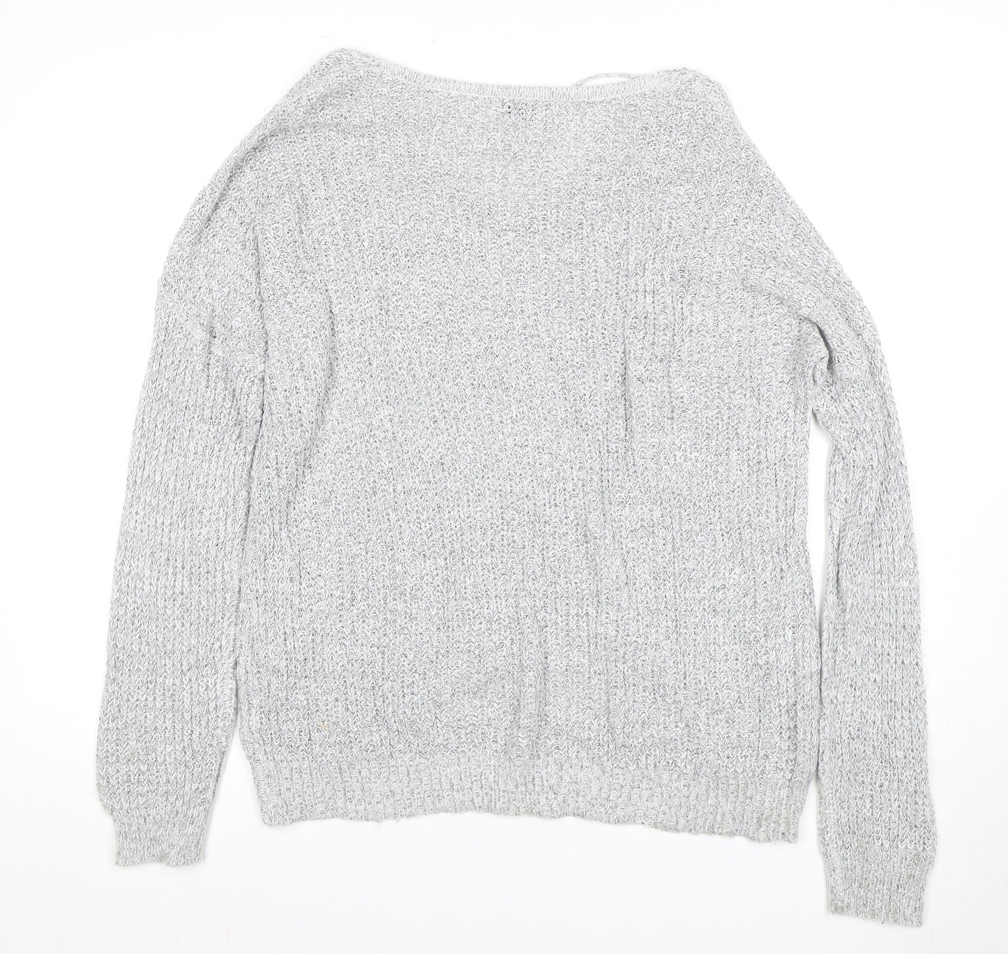 Jacqueline de Yong Women's Grey Pullover Jumper L
