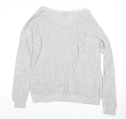 Jacqueline de Yong Women's Grey Pullover Jumper L