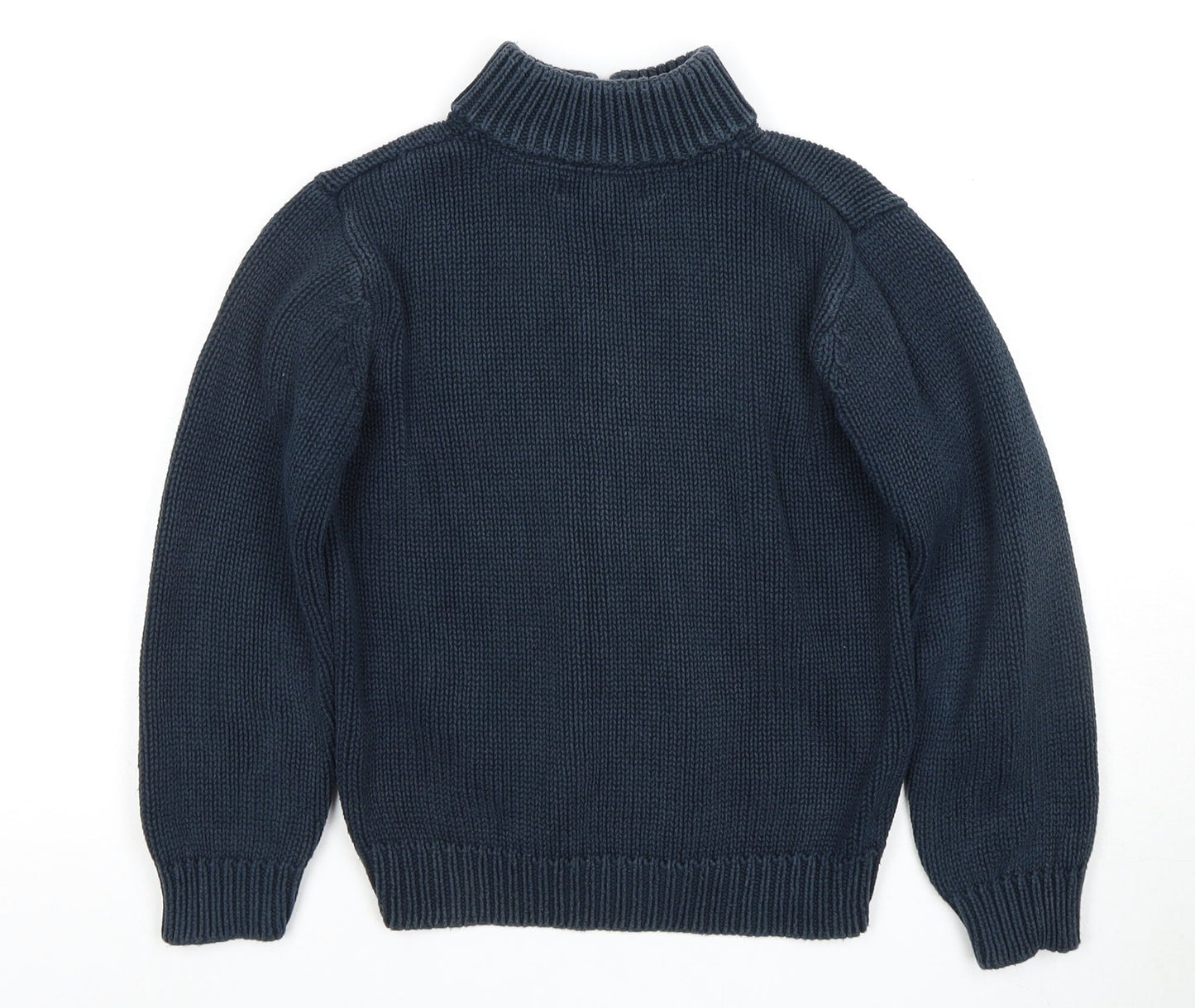 Jasper Conran Boys Blue Full Zip Jumper - 7 Years High Neck