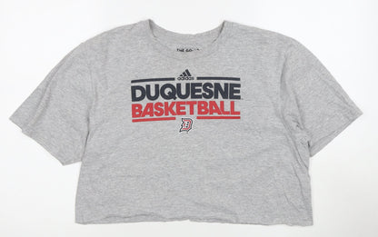 Unisex Adults UK Size L adidas Grey Basic T-Shirt
