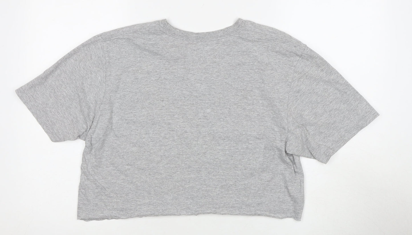 Unisex Adults UK Size L adidas Grey Basic T-Shirt