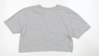 Unisex Adults UK Size L adidas Grey Basic T-Shirt