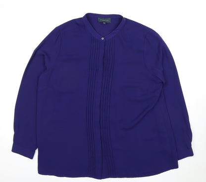 Womens UK Size 16 Viyella Purple Basic Blouse