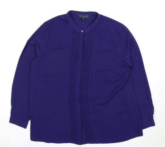 Womens UK Size 16 Viyella Purple Basic Blouse