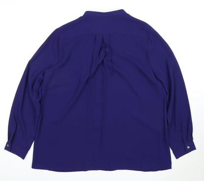 Womens UK Size 16 Viyella Purple Basic Blouse