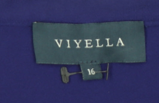Womens UK Size 16 Viyella Purple Basic Blouse