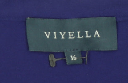 Womens UK Size 16 Viyella Purple Basic Blouse