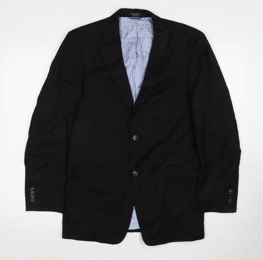 Mens UK Size 38 Tommy Hilfiger Regular Black Suit Jacket