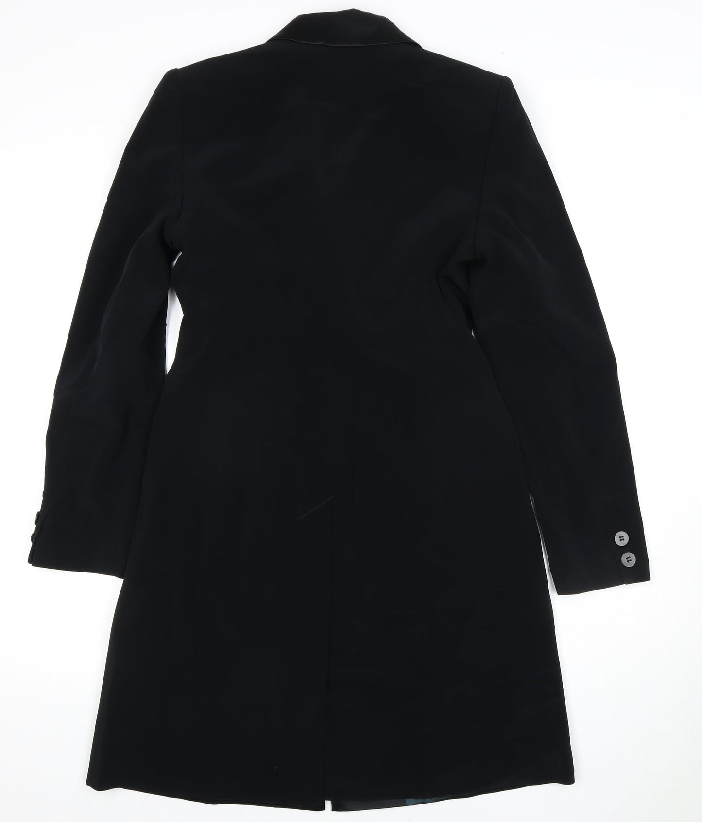 Womens UK Size 10 Jasper Conran Black Overcoat