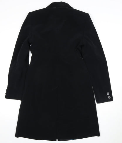 Womens UK Size 10 Jasper Conran Black Overcoat