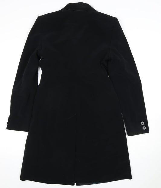 Womens UK Size 10 Jasper Conran Black Overcoat