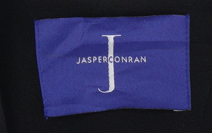 Womens UK Size 10 Jasper Conran Black Overcoat