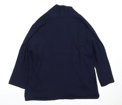Womens UK Size 16 Eastex Blue Kimono Blouse