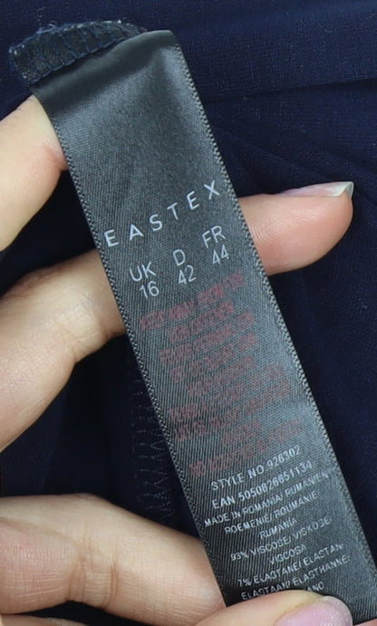 Womens UK Size 16 Eastex Blue Kimono Blouse