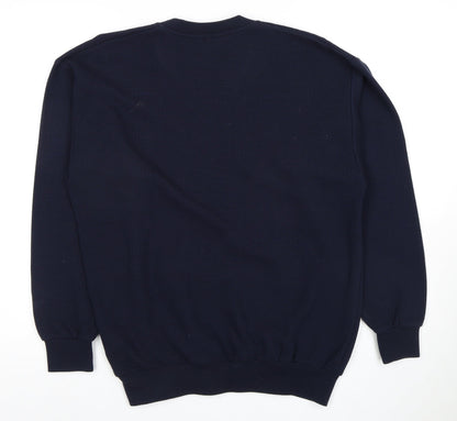 Glenmuir Men's Blue V-Neck Pullover Jumper S