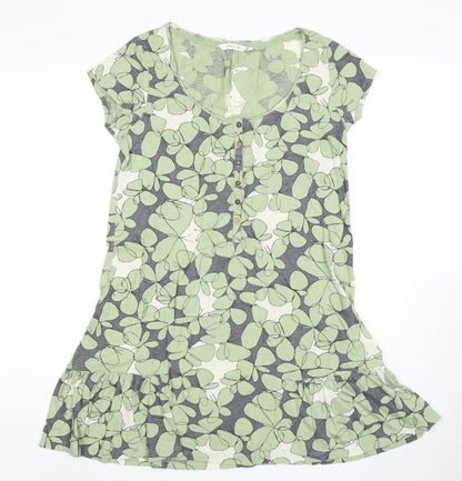 Wakelyth Women's Green Floral Shift Dress Size 10