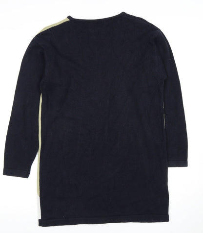 Vyella Women's Black Geometric Pullover Jumper S