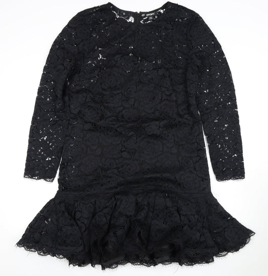 DKNY Women's Black Lace A-Line Dress Size 12