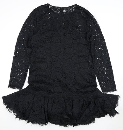 DKNY Women's Black Lace A-Line Dress Size 12