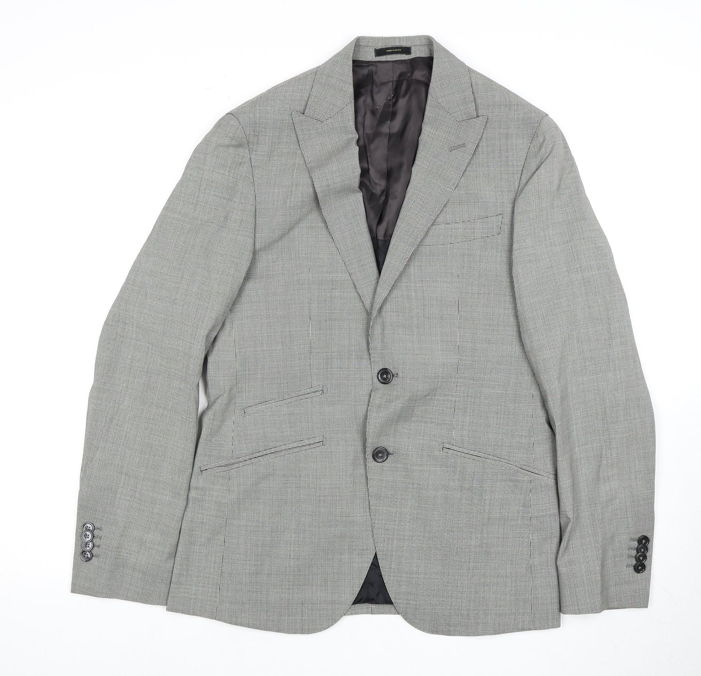 Massimo Dutti Grey Suit Jacket Men’s Size 18 Regular Fit