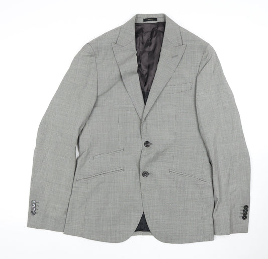Massimo Dutti Grey Suit Jacket Men’s Size 18 Regular Fit
