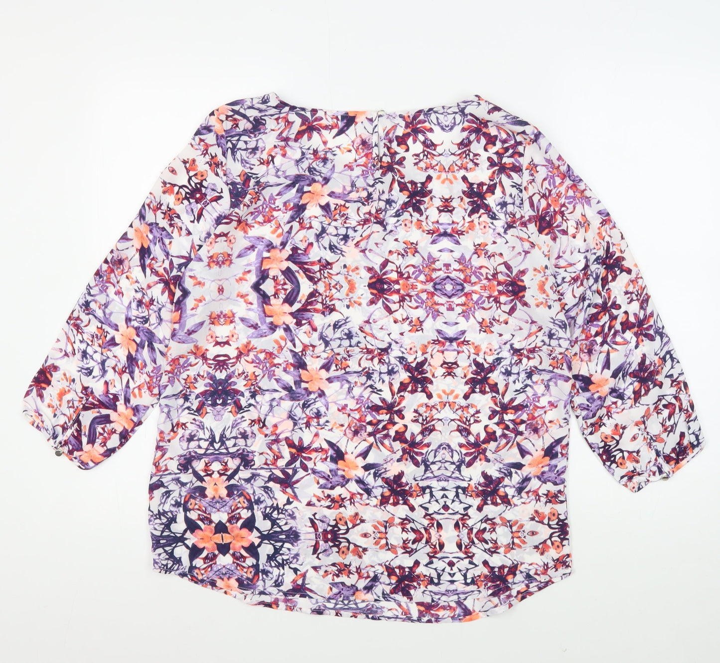 Jacqueline de Yong Women's Multicoloured Floral Top - UK 8