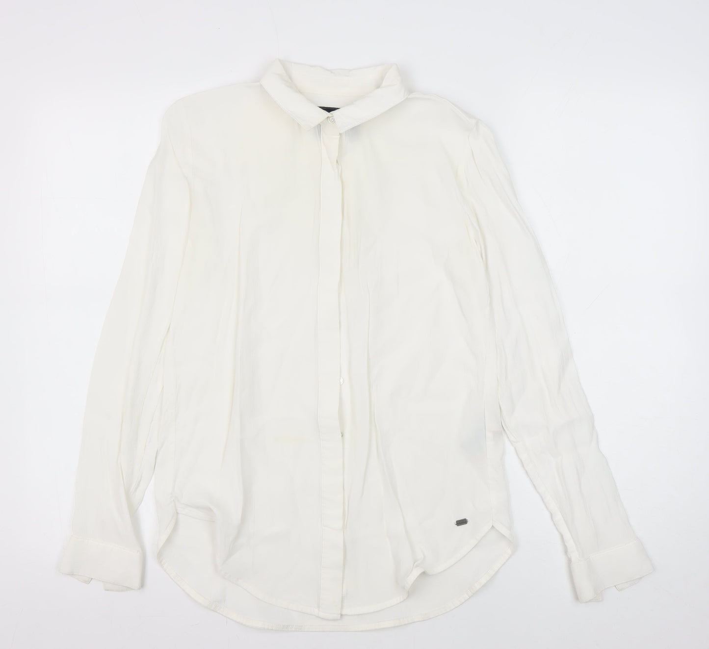 Womens UK Size XS Superdry White  Button-Up