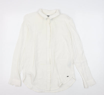 Womens UK Size XS Superdry White  Button-Up