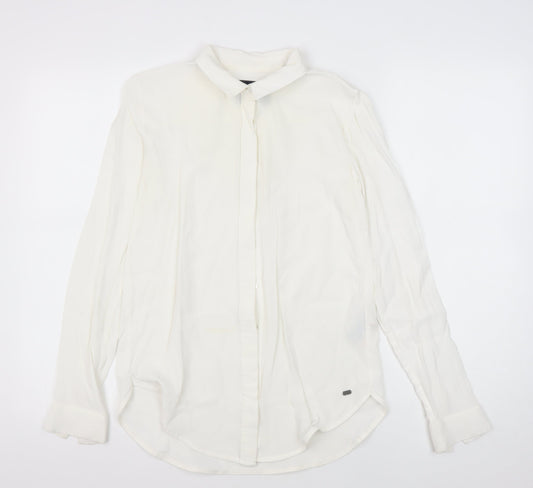 Womens UK Size XS Superdry White  Button-Up