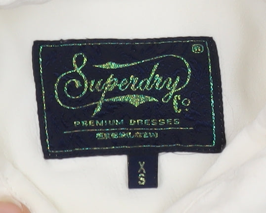 Womens UK Size XS Superdry White  Button-Up
