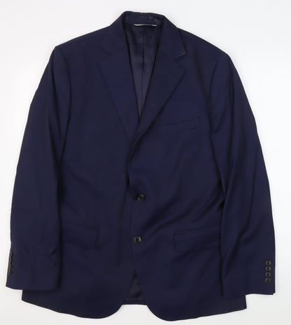 Mens UK Size 42 Moss 1851 Regular Blue Suit Jacket