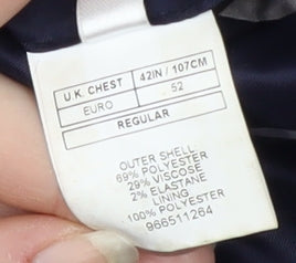 Mens UK Size 42 Moss 1851 Regular Blue Suit Jacket