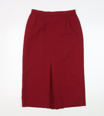 Jacques Vert Women's Red Pencil Skirt, Size 12, Vintage