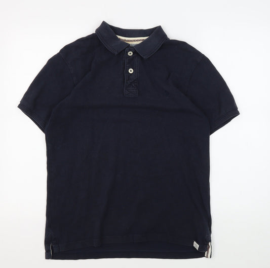 St George by Duffer Men's Black Polo Shirt Small