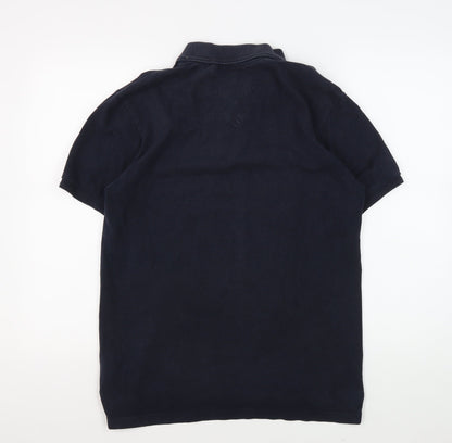 St George by Duffer Men's Black Polo Shirt Small