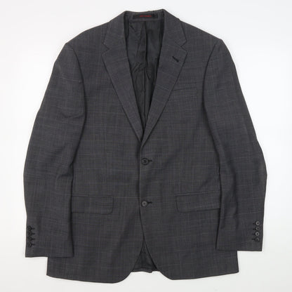 Mens UK Size 40 Jeff Banks Regular Grey Suit Jacket
