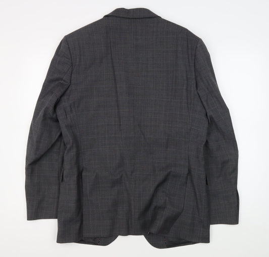 Mens UK Size 40 Jeff Banks Regular Grey Suit Jacket