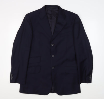 Mens UK Size 40 T.M.Lewin Regular Blue Suit Jacket