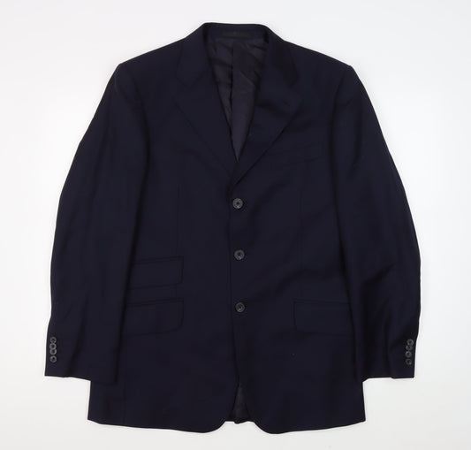 Mens UK Size 40 T.M.Lewin Regular Blue Suit Jacket