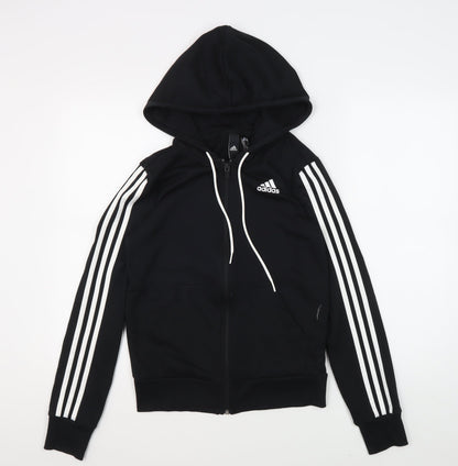 Adidas Unisex Black Full Zip Hoodie 2XS