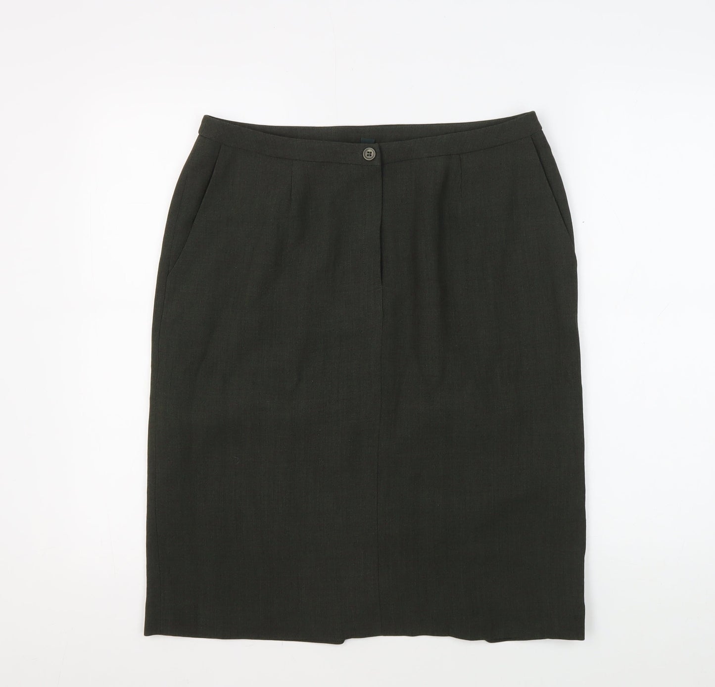 Laura Ashley Women's Green Pencil Skirt Size 14