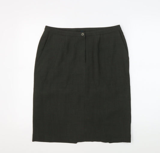 Laura Ashley Women's Green Pencil Skirt Size 14