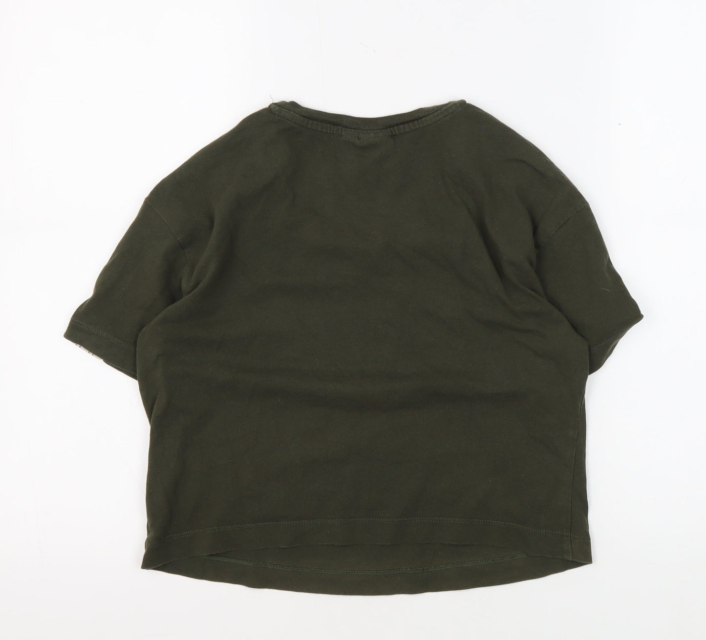 Adidas Women's Green Crop T-Shirt UK 8