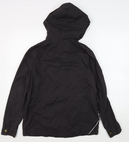 Womens UK Size S Gap Black Parka Coat