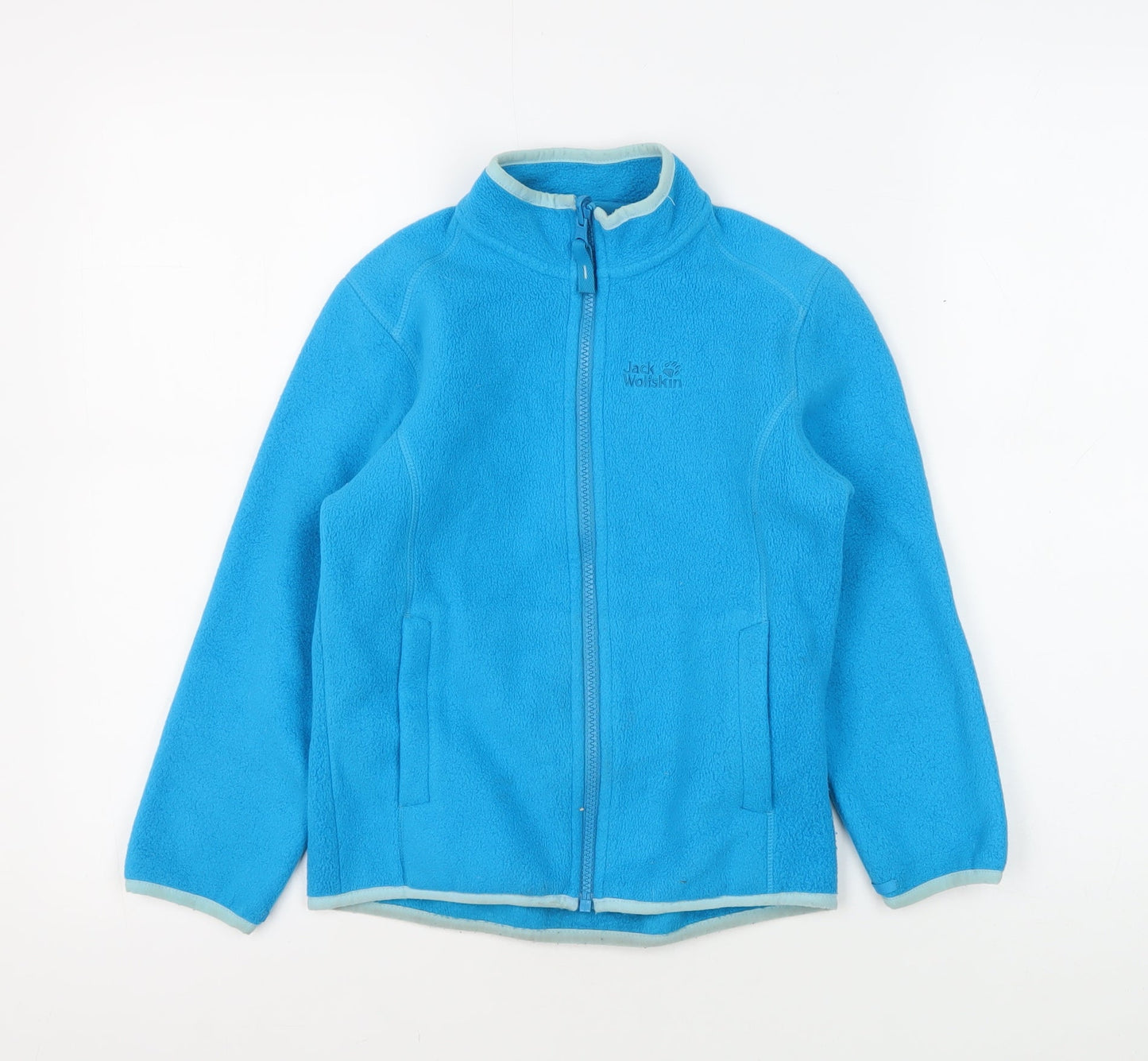 Jack Wolfskin Girls Blue Fleece Full Zip Sweatshirt 7-8 Years