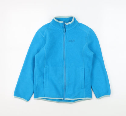 Jack Wolfskin Girls Blue Fleece Full Zip Sweatshirt 7-8 Years