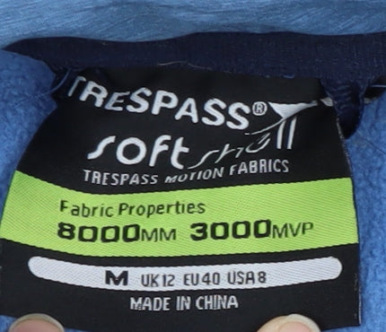 Womens UK Size 12 Trespass Blue Soft Shell