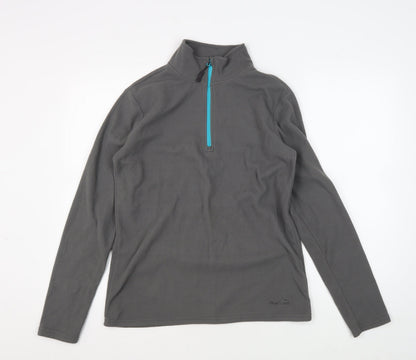 Peter Storm Women Grey 1/4 Zip Pullover Sweatshirt Size 14