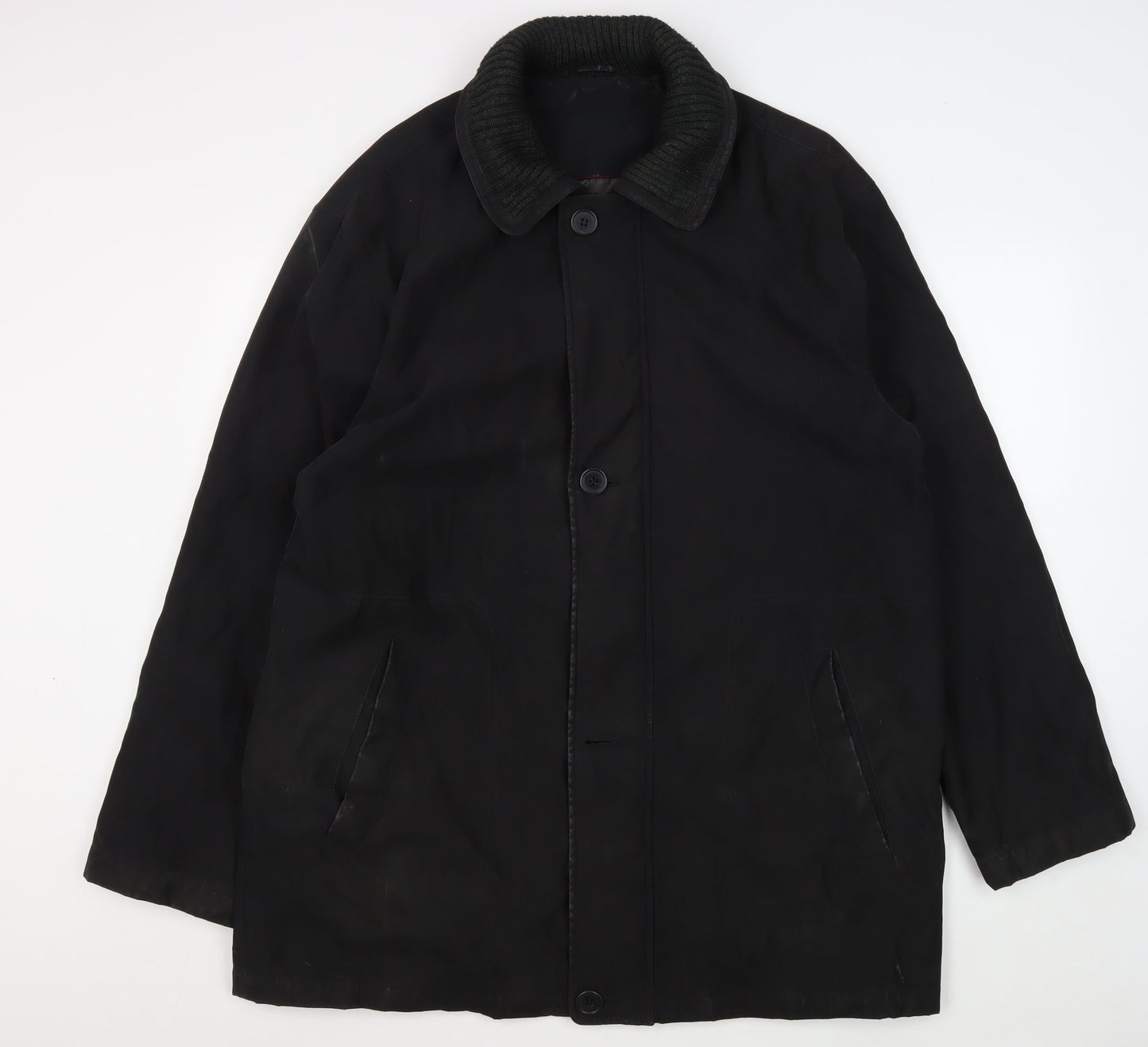 Mens UK Size XL BH LTD Black Overcoat