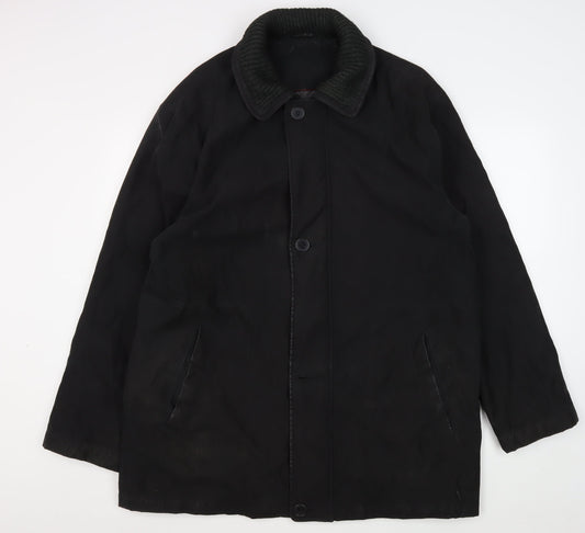 Mens UK Size XL BH LTD Black Overcoat